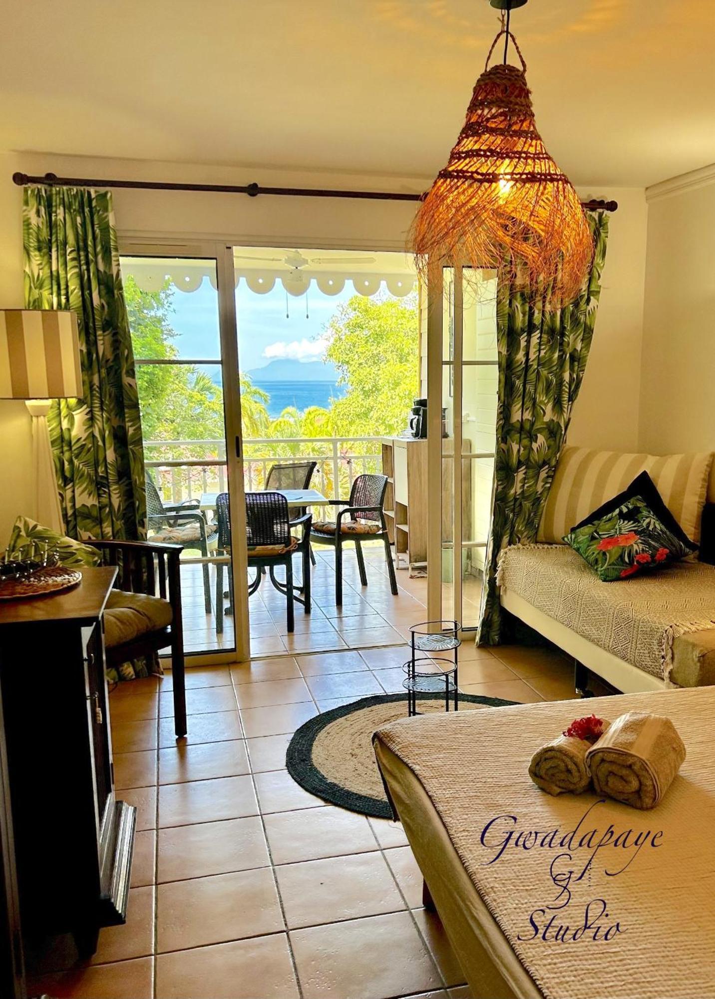 Vue Exclusive Mer Et Volcan, Village Vacances Avec Plage Et Piscine, Les Gwadastudios 圣安尼 外观 照片